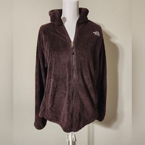 Dark Purple Fuzzy North Face Jacket